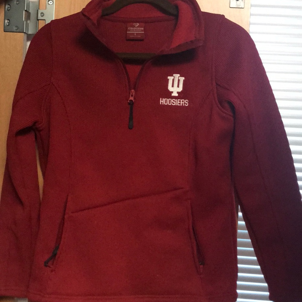 IU red pullover